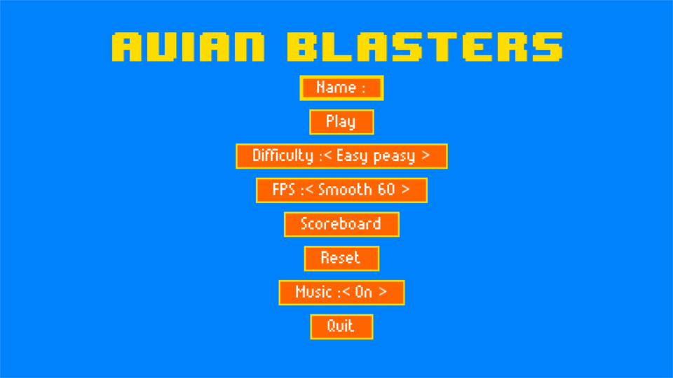 Main menu